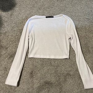Naked wardrobe white crop top